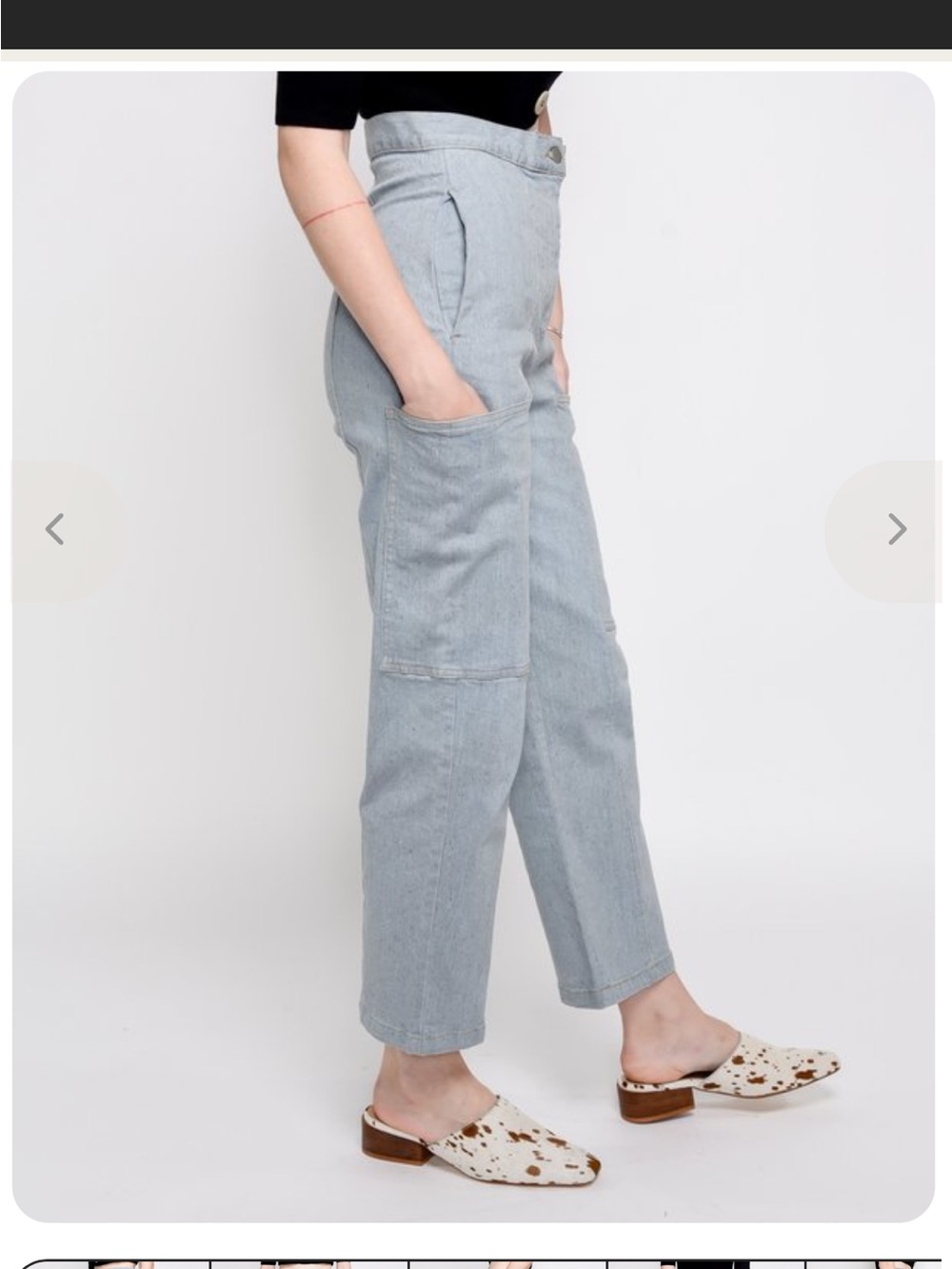 Rene Cargo High-Rise Light Blue Women’s Jeans Recycled Denim